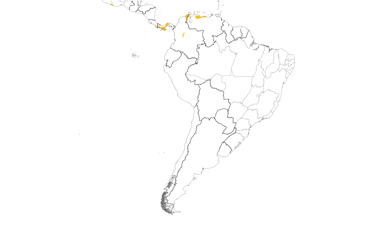 Range Map (South): Rosy Thrush-Tanager