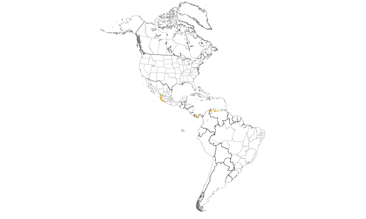 Range Map (Americas): Rosy Thrush-Tanager