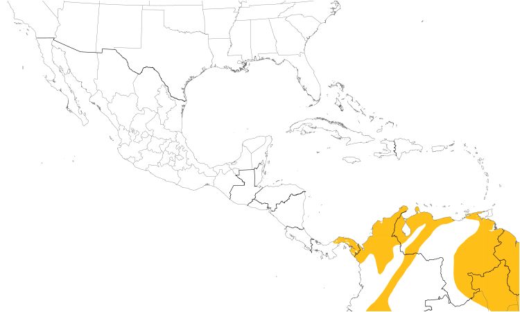 Range Map (Central): Olivaceous Flatbill