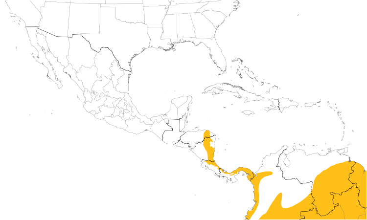 Range Map (Central): Slate-colored Grosbeak
