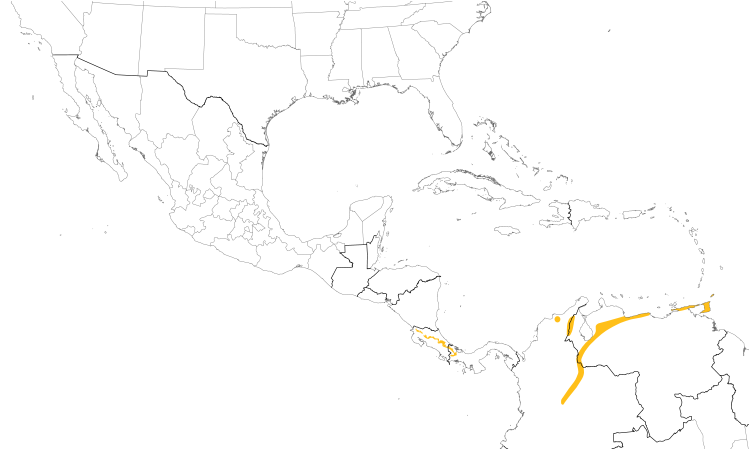 Range Map (Central): Gray-throated Leaftosser