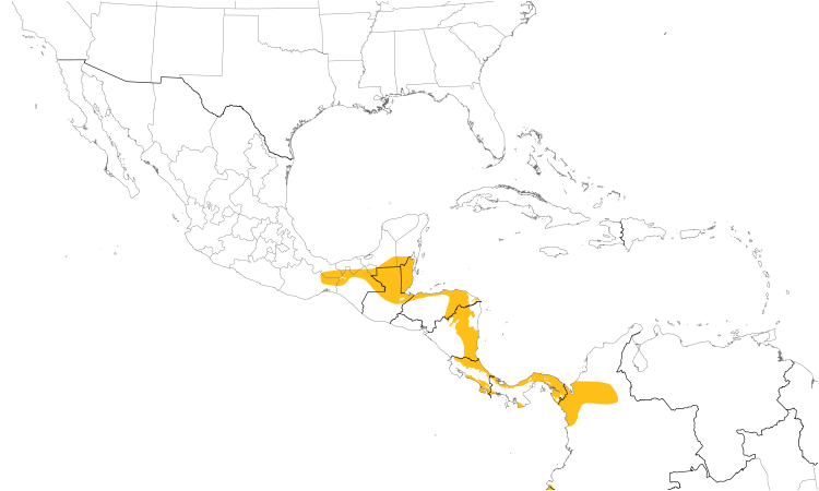Range Map (Central): Scaly-throated Leaftosser