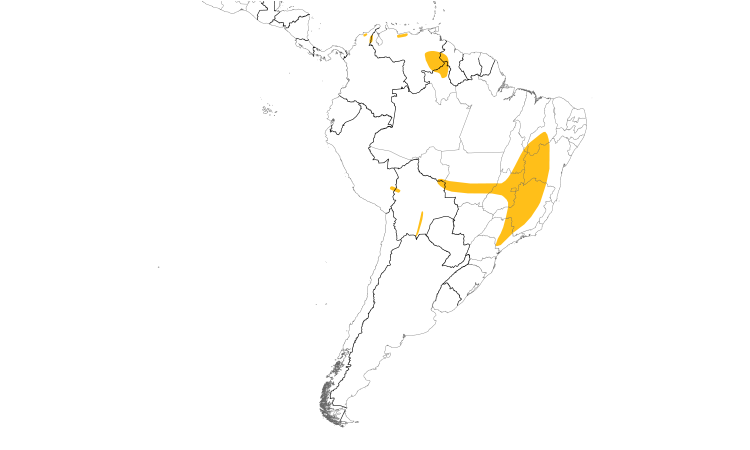 Range Map (South): Stripe-tailed Yellow-Finch