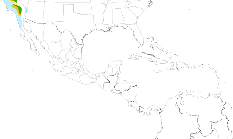 Range Map (Central): Red-breasted Sapsucker