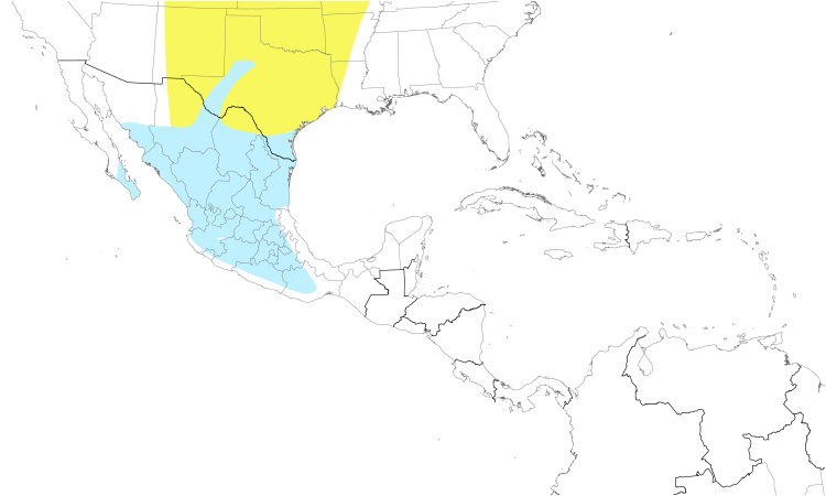 Range Map (Central): Clay-colored Sparrow