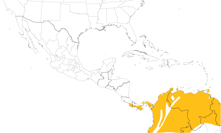Range Map (Central): Yellow-bellied Seedeater