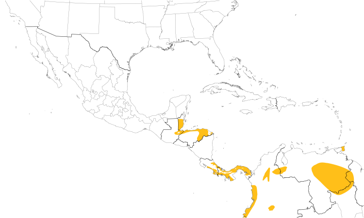 Range Map (Central): Slate-colored Seedeater