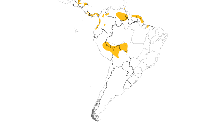 Range Map (South): Slate-colored Seedeater