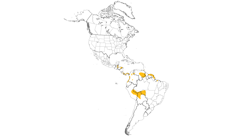 Range Map (Americas): Slate-colored Seedeater