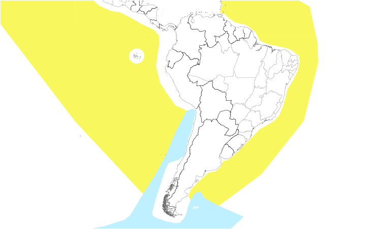 Range Map (South): Long-tailed Jaeger