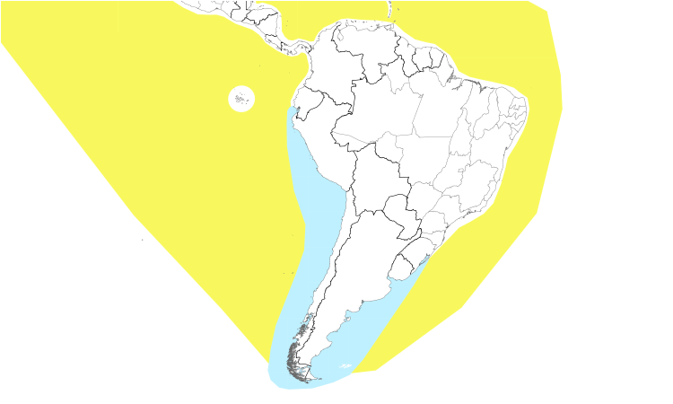 Range Map (South): Parasitic Jaeger