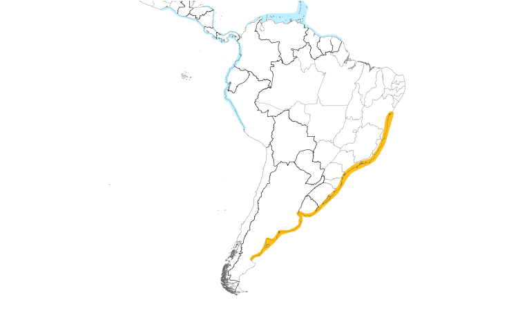 Range Map (South): Sandwich Tern