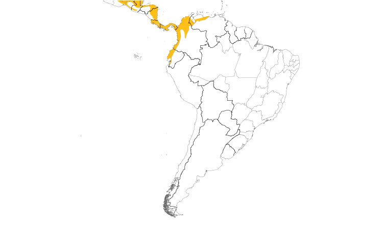 Range Map (South): Black-and-white Owl