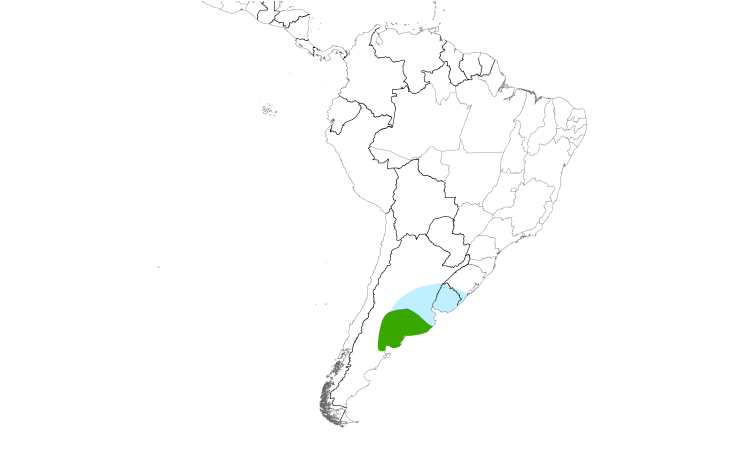 Range Map (South): Pampas Meadowlark