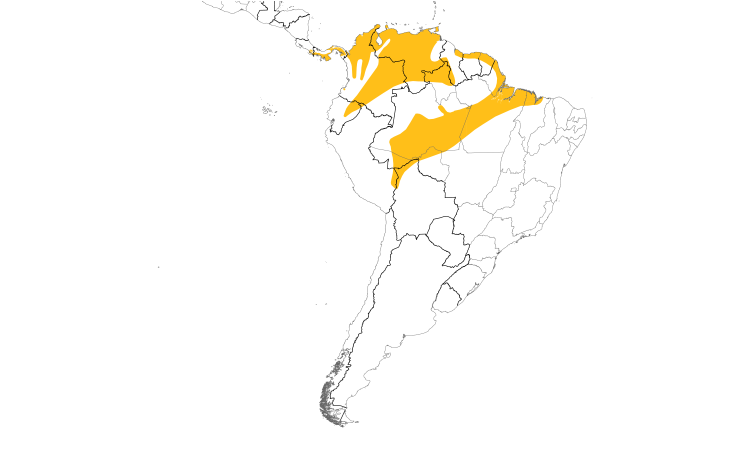 Range Map (South): Red-breasted Meadowlark