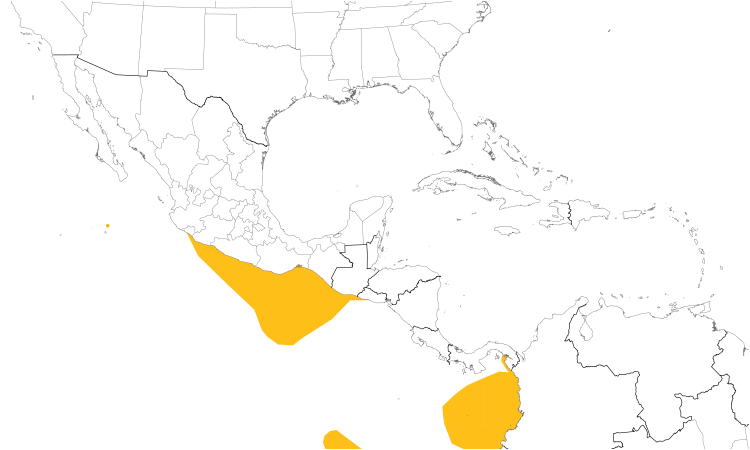 Range Map (Central): Nazca Booby