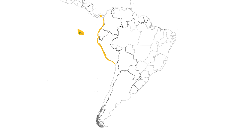 Range Map (South): Blue-footed Booby