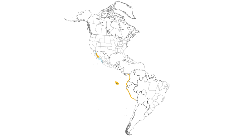 Range Map (Americas): Blue-footed Booby