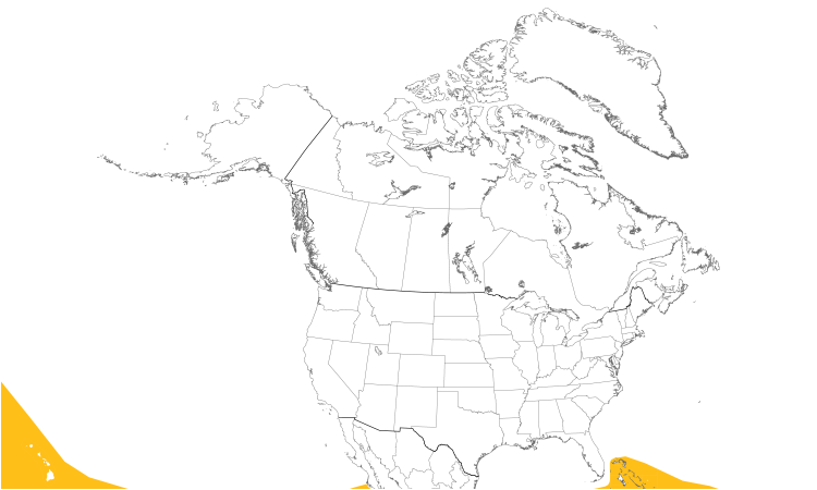 Range Map (North): Red-footed Booby