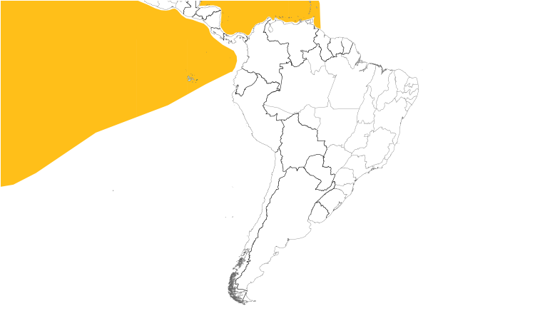 Range Map (South): Red-footed Booby