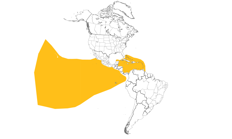 Range Map (Americas): Red-footed Booby