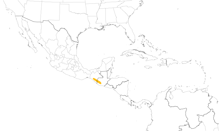 Range Map (Central): Azure-rumped Tanager