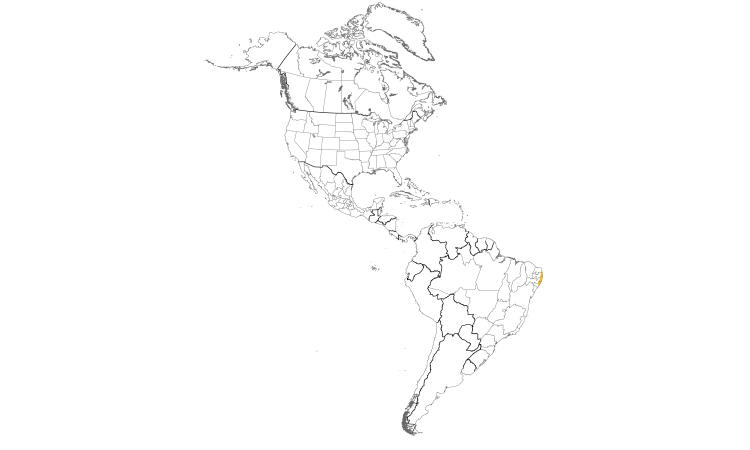 Range Map (Americas): Seven-colored Tanager