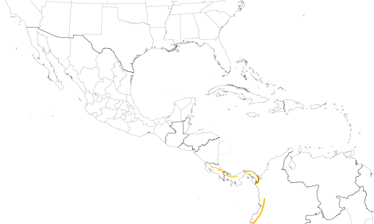 Range Map (Central): Emerald Tanager