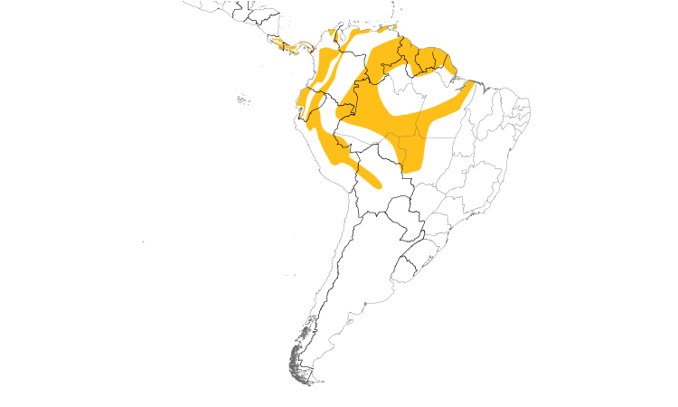 Range Map (South): Bay-headed Tanager