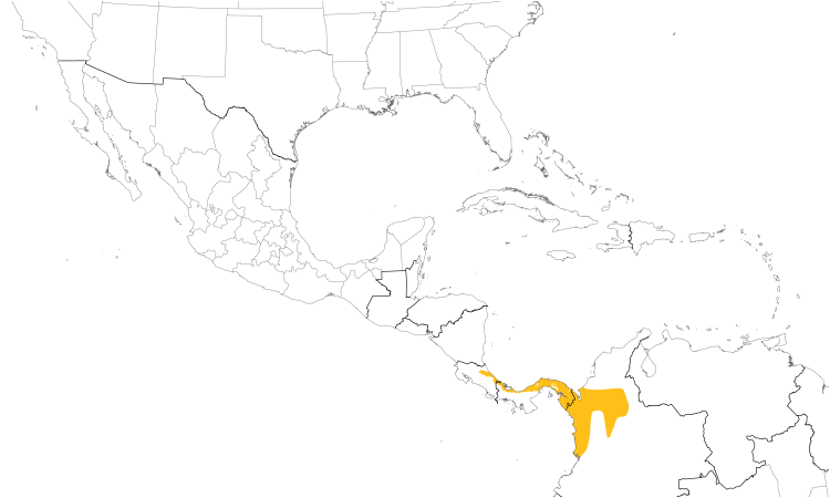Range Map (Central): Plain-colored Tanager