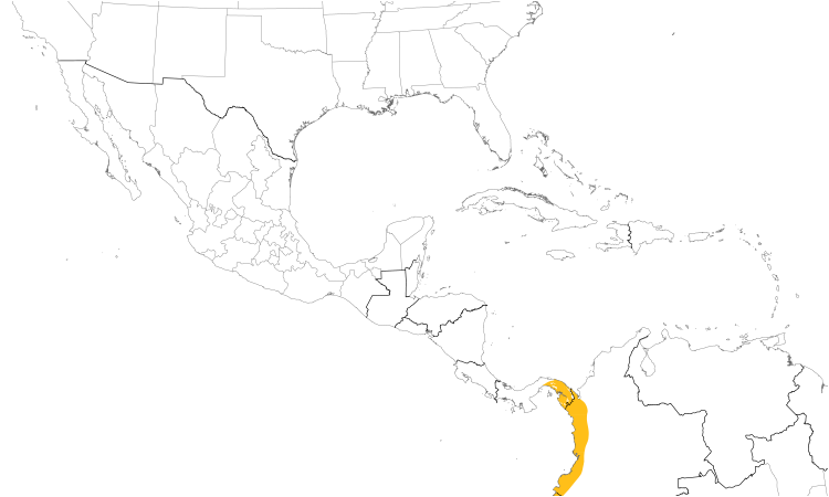 Range Map (Central): Crowned Woodnymph
