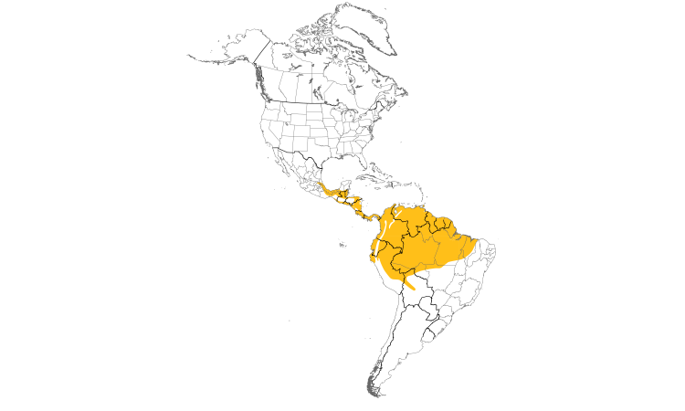 Range Map (Americas): Blue-gray Tanager
