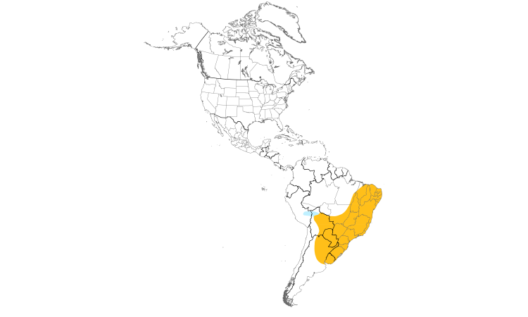 Range Map (Americas): Sayaca Tanager