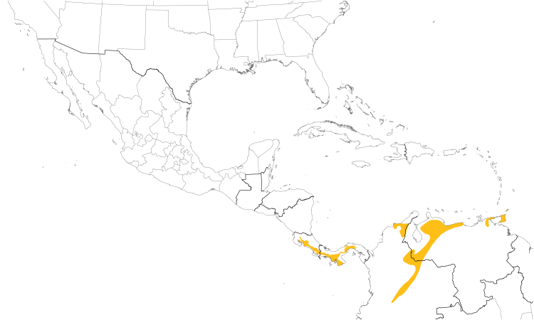 Range Map (Central): Rufous-breasted Wren