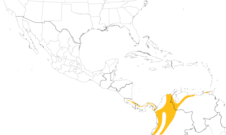 Range Map (Central): Fasciated Tiger-Heron