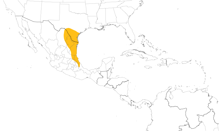Range Map (Central): Long-billed Thrasher