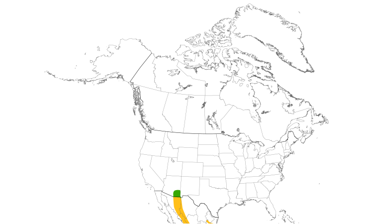Range Map (North): Elegant Trogon