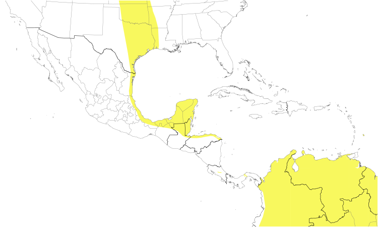 Range Map (Central): Buff-breasted Sandpiper