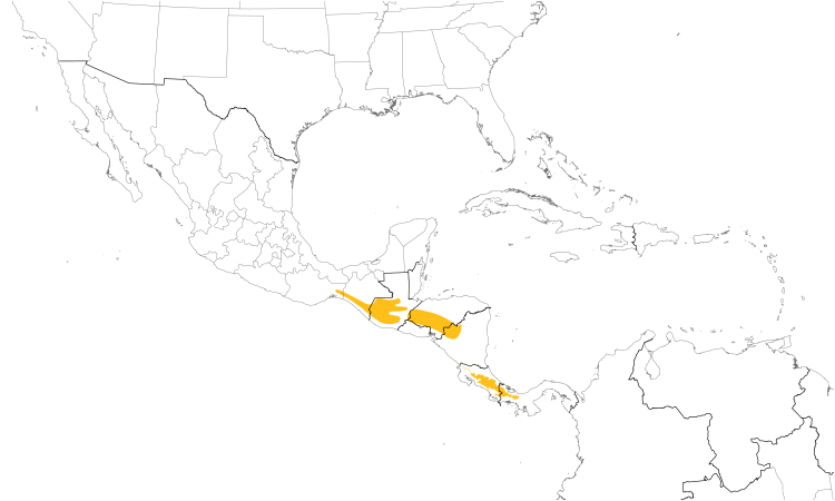 Range Map (Central): Mountain Thrush