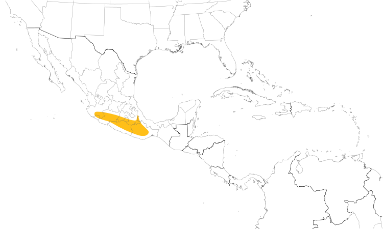 Range Map (Central): Slaty Vireo