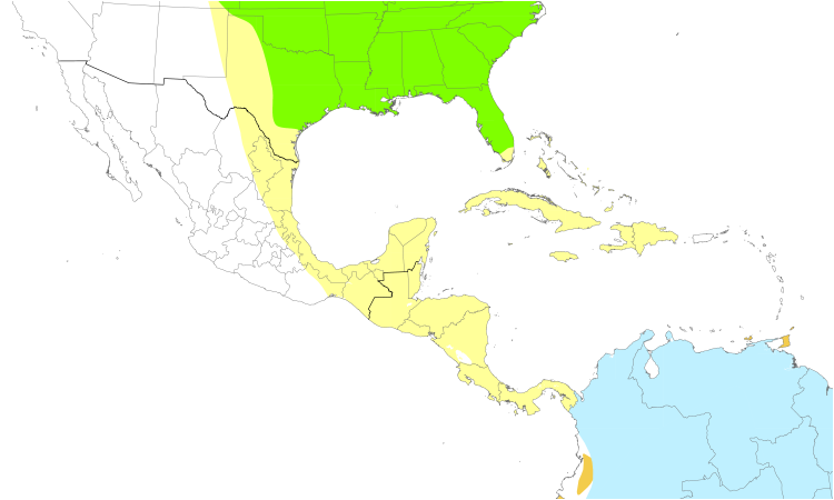 Range Map (Central): Red-eyed Vireo