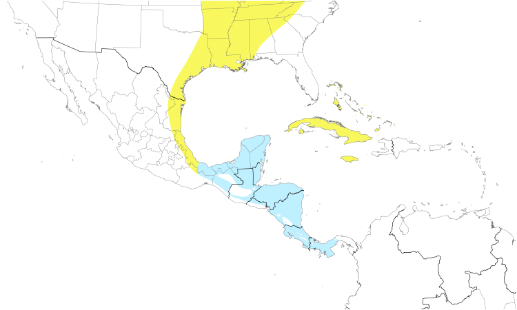 Range Map (Central): Philadelphia Vireo