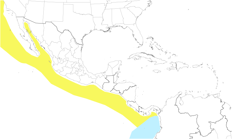 Range Map (Central): Sabine's Gull