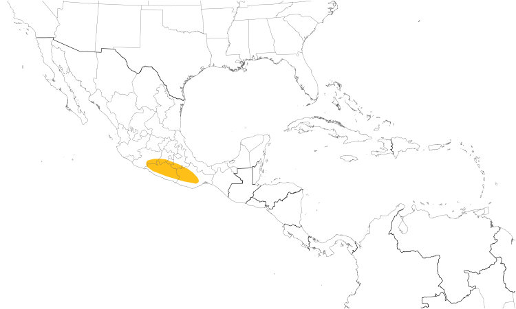 Range Map (Central): Pileated Flycatcher