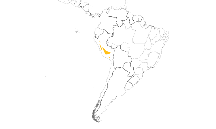 Range Map (South): Tit-like Dacnis
