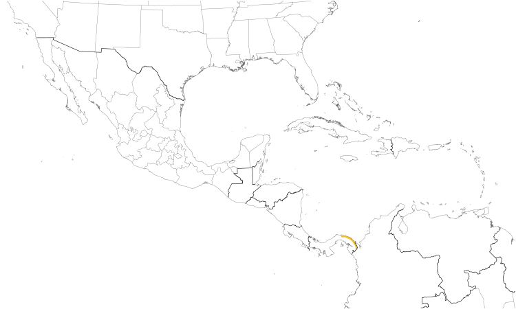 Range Map (Central): Spiny-faced Antshrike