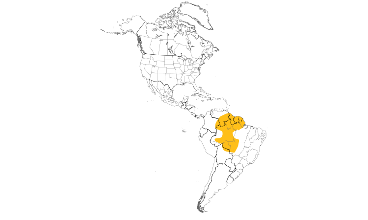 Range Map (Americas): Pompadour Cotinga