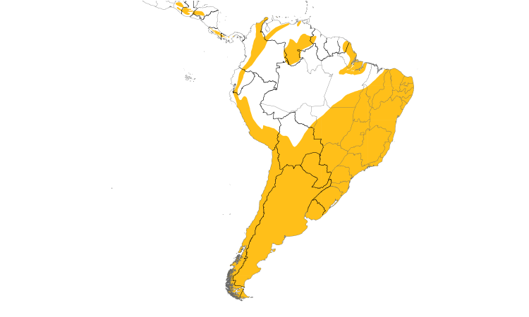 Range Map (South): Rufous-collared Sparrow