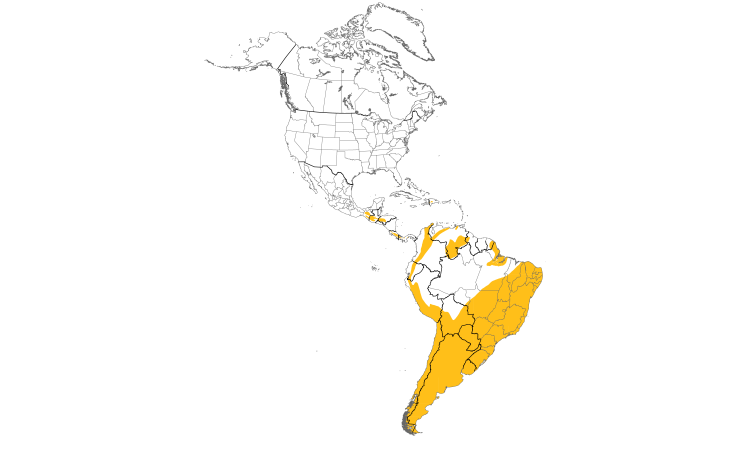 Range Map (Americas): Rufous-collared Sparrow