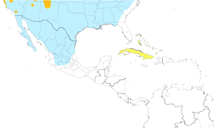 Range Map (Central): White-crowned Sparrow